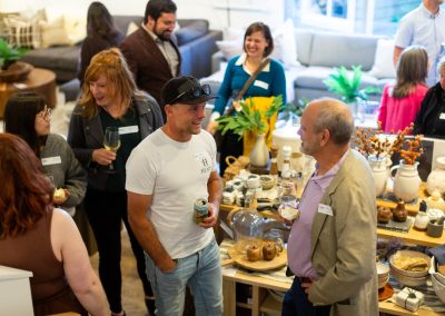Building business connections and networking at a Whistler Chamber Apres event.