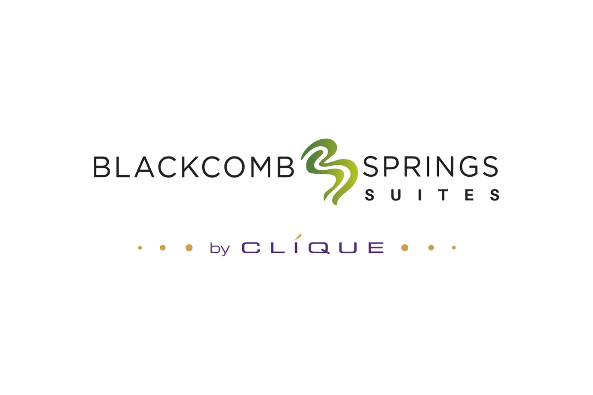 Skier riding down mountain on a sunny day blue skies and fresh powder kicking up behind